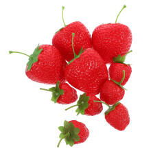 10Stk Künstliche Große Erdbeeren Für Fruchtdekoration Fotos