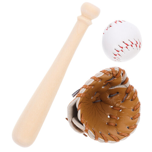 5 Ensembles Mini Balles Baseball Maquette Batte Kit 1