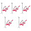 5 Sets Miniature Electric Guitar And Microphone Instrument Set 5
