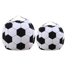 2Pcs Plush Toy Storage Bag Soccer Ball Shape Large Capacity For Kids