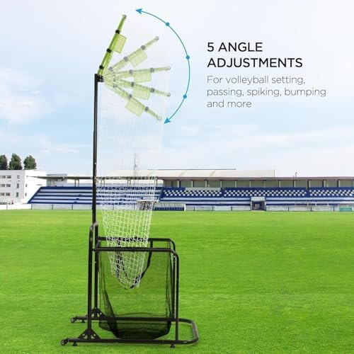 Volleyballsettingtrainer net – Adjustable height  angle, 2 hoop size settings, Hitting trainer with wheels for spiking  serving Ref: 9556 1