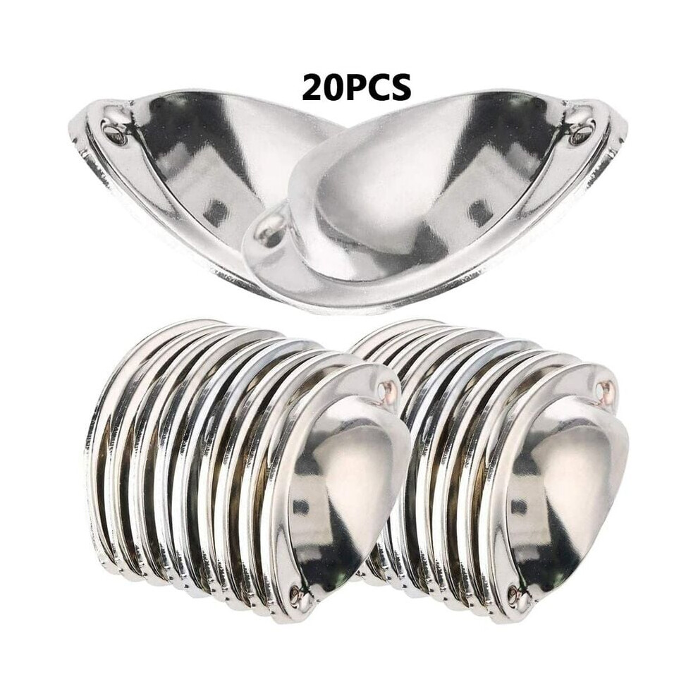 Flat Cabinet Cup Pulls, Wide Application Range For Kitchen, Bathroom, Or Living Room Furniture, Drawer Pulls With Easy Installation (Silver, 81 X 35 M 9554910058800