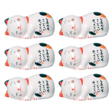 12 Pcs Ceramic Japanese Chopsticks Rest Cat Holder 3