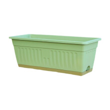 Flower boxes for balcony Flower box for window, rectangular flower box with drainage holes for the windowsill (Green) Green