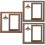 3Pcs Double Sided Rotating Wood Picture Frame With Lamp 8