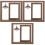 3Pcs Double Sided Rotating Wood Picture Frame With Lamp 5