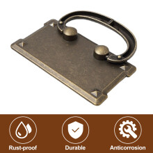 Vintage Style Drawer Ring Pull Handles, Antique Coffee Bronze, Adding A Touch Of History To Your Modern Home (Set Of Two)