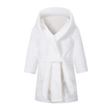 Fluffy Dressing Gowns For Kids Unisex Hooded Blanket Hoodie Bathrobe White 78 Years Cloak Wrap