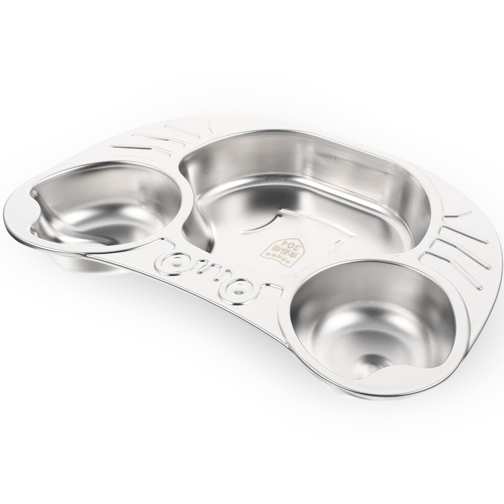 5Pcs Stainless Steel Crab Shape Divided Plate For Kids Totority