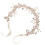 Λαμπερή κορδέλα νυφικού με λουλούδια, κρυστάλλινα μαργαριτάρια για τα μαλλιά 1