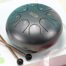 Venus 6inch Alloy Steel 8Tone Mini Tongue Drum Set with 1 Pair of Beaters Storage Bag, Tune Tank Music Percussion Instrument for Meditation Yoga.