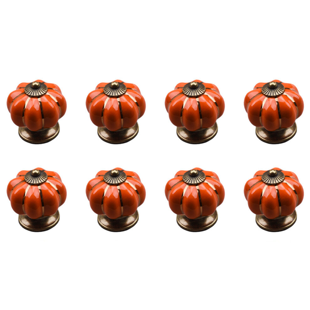 Ceramic Pumpkin Handles For Wide Applicability, Classic Charm Vintage Appearance Cabinet Drawer Pulls For Diy Home Projects 9554910060520