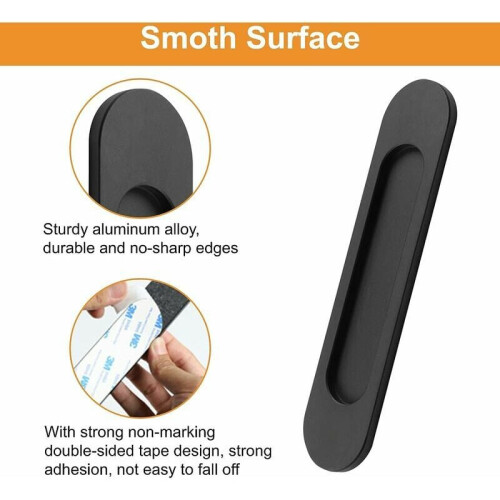 Matte Black Aluminum Alloy Flush Pull, Reliability And Durability Ensured For Various Doors 2