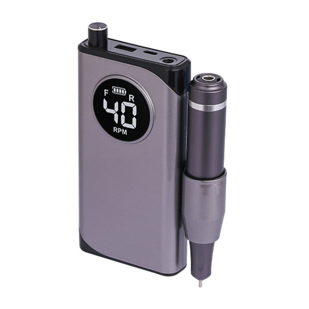 Gray Professional Nail Drill 40000 Rpm Electric Nail File
