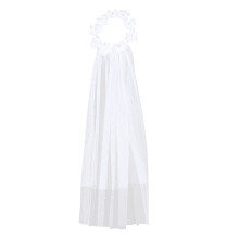 3Pcs Wedding Veil Hair Ornament White Flower Wreath Dress Accessory