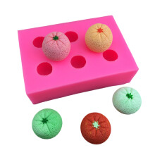 Delicate Tangerine Shape Treat Silicone Molds for Cakes Puddings