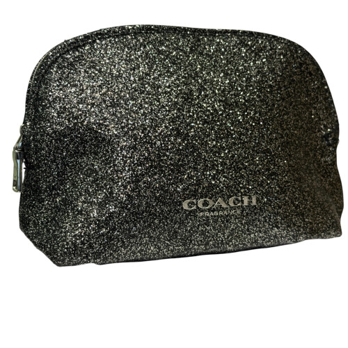 Coach Coach Makeup Pouch Shiny Grey