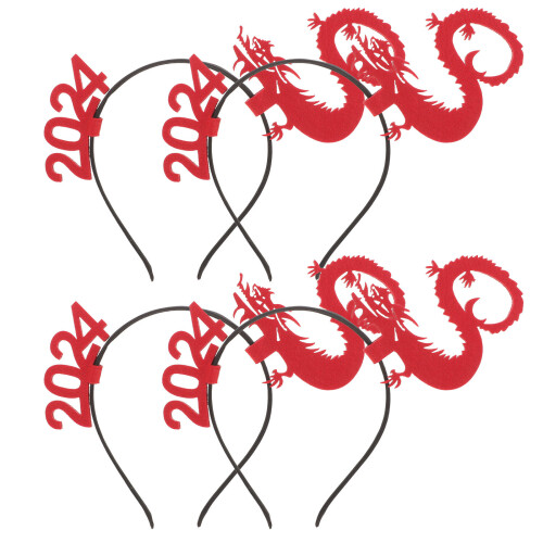8 Pièces Bandeau Chinois Année 2024 Dragon 1