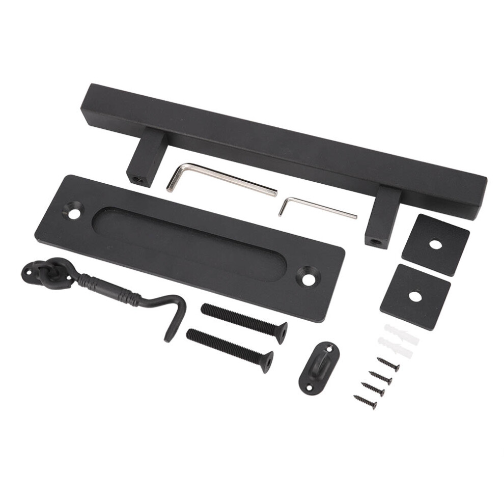 Solid Steel Barn Door Handles, Heavy Duty Rust Resistant Powder Coated Barn Door Pulls For Doors Gates Garages Sheds Closets, Enhance Rustic Charm, Ea 9554910066478