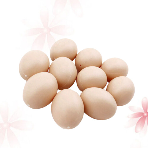 60Pcs Artificial Eggs Fake Easter Egg Lifelike Kids Diy Light Yellow