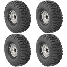 Ruota RC in gomma con inserto in schiuma, cerchio beadlock in ottone e alluminio super resistente a canale profondo, prestazioni di salita migliorate