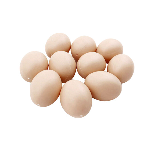 60Pcs Artificial Eggs Fake Easter Egg Lifelike Kids Diy Light Yellow 1