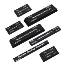 Wet and Dry Use EVA Sanding Blocks 7Piece Set for Woodworking and Auto Body Smoothing