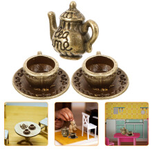 4 Sets Mini Theeservies Voor Poppenhuis En Micro Landschap