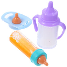 One Set Of Doll Bottle Pretend House Toy With Small Feed Bottles