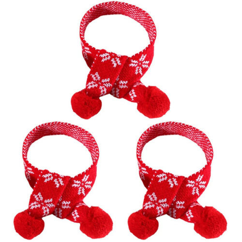 3Pcs De Natal Tricô Para Xadrez Com Flocos De 1