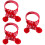 3Pcs De Natal Tricô Para Xadrez Com Flocos De 7
