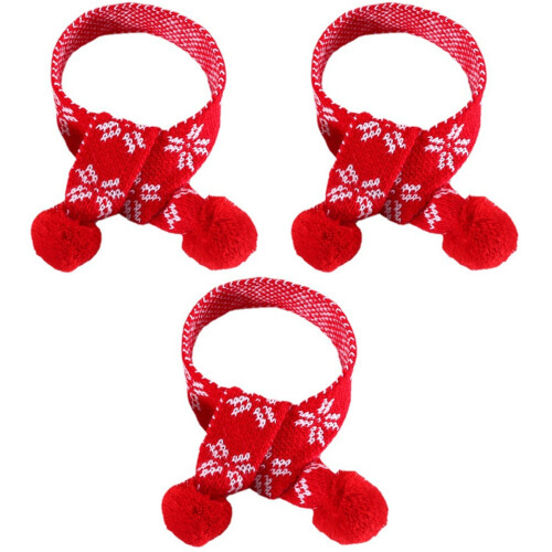 3Pcs De Natal Tricô Para Xadrez Com Flocos De 2