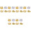 24 Pcs Coroa Plástico Decorativa Para Aniversário 3