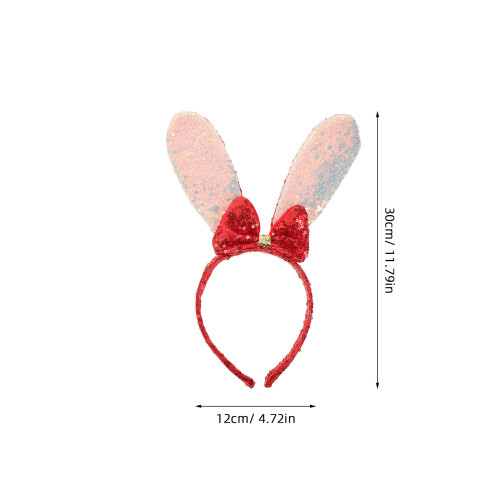 2Pcs Halloween Bunny Ears Headband Para Mulheres 1