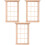 3Pcs 1/12 De Janela Com Treliça Para Casa De Bonecas 3