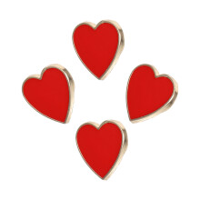 8 Pcs Red Love Heart Clothing Brooch Collar Pin Valentine Day Gift