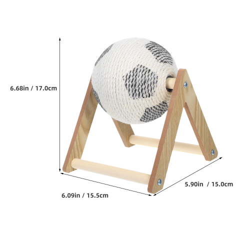 Griffoir Chat Bois Naturel Sisal Marron Clair 2