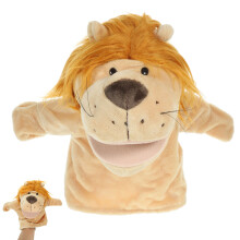 Cartoon Lion Hand Puppet Plush Toy For Toddlers Educational Animal