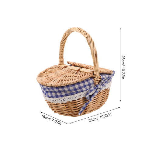 Cesta Para Com Alça Dobrável, De Tecida À Mão 1