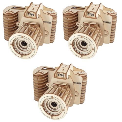 3Pcs -Cabeça 3D Câmera , Brinquedo Educativo Montagem DIY 2