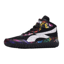 Boy's Boxing Shoes Breathable Mesh Upper Rubber Sole Wrestling Shoes For Women, Girls, Kids 32 EU Black