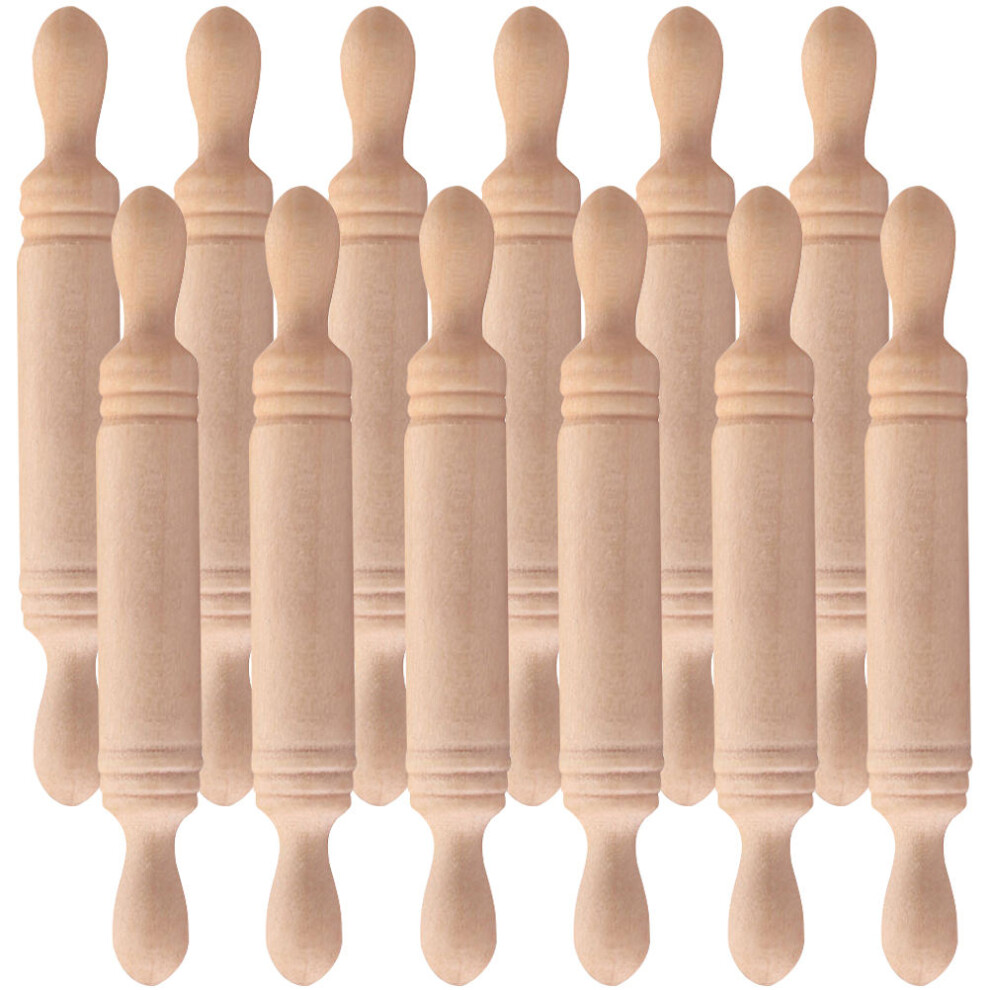 Photos - Doll Accessories 60 Pcs Mini Wooden Rolling Pin For Mini House Decor