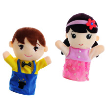4 Unidades De Fantoches Da Família Pelúcia Brinquedo