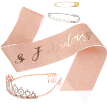3Sets Assorted 30Th Birthday Sash and Tiara Set for Women Girls