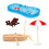 4 Conjuntos De Mini Piscina, Casa, Cadeira Praia E 3