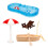 4 Conjuntos De Mini Piscina, Casa, Cadeira Praia E 2