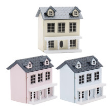 3Pcs Miniatura Vila Casa Bonecas Escala 1:12