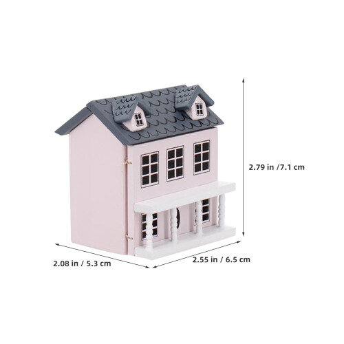 3Pcs Miniatura Vila Casa Bonecas Escala 1:12 1