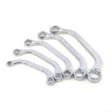 5piece doubleUshaped ratchet wrench set, sturdy 12point socket ring wrench set, ratchet wrench, angled for tight spaces