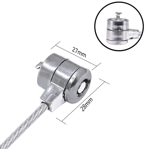 Keyed Cable Lock: Textured Metallic Appearance, High Security For Laptops In Public Places 2